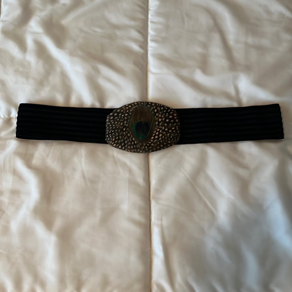 Vintage peacock feather belt